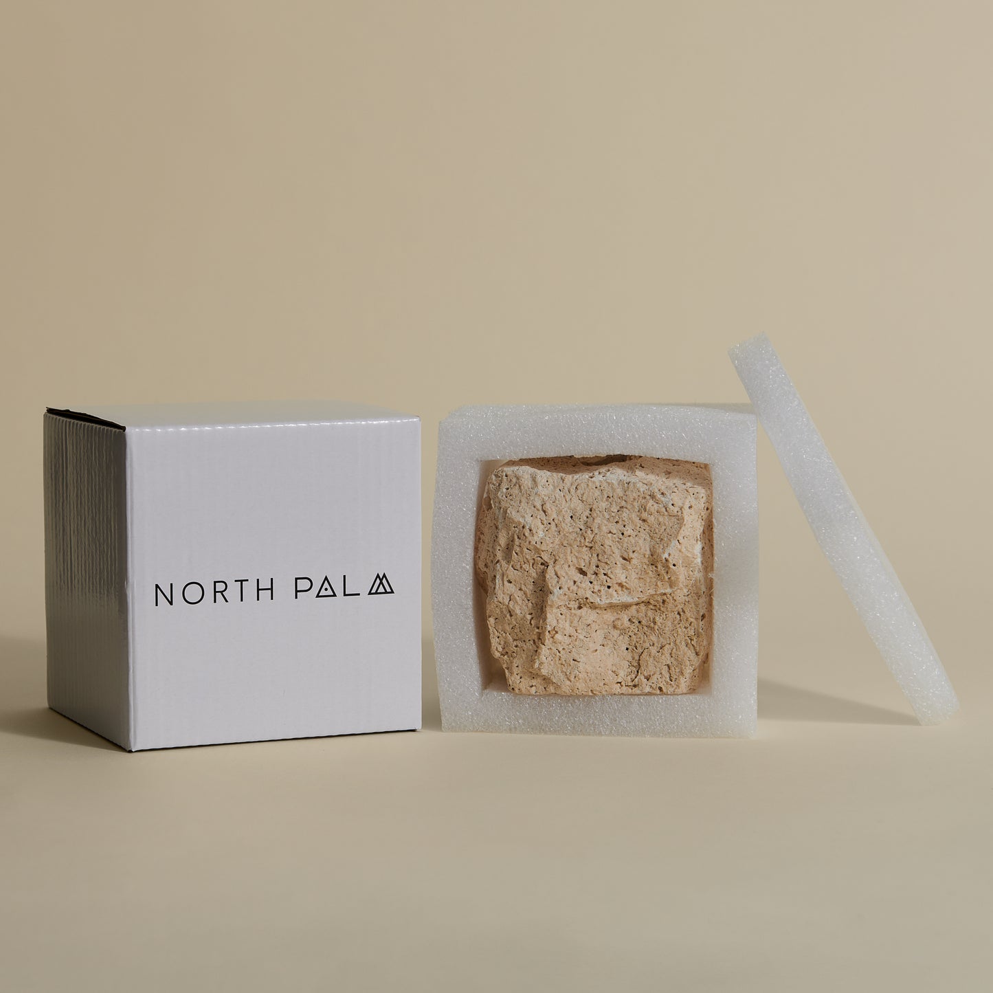 Medium Travertine Candlestick Holder