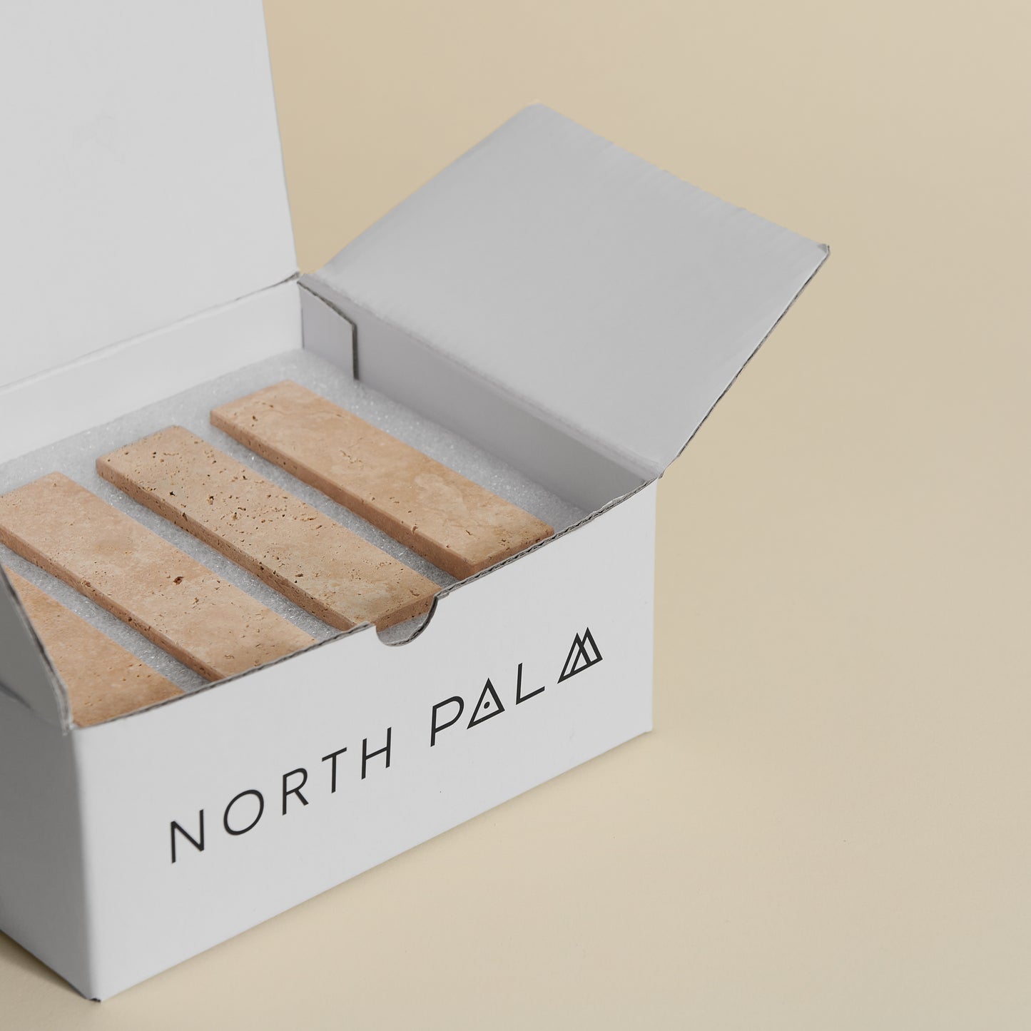 Large Travertine Place Card Holders, Set of 4