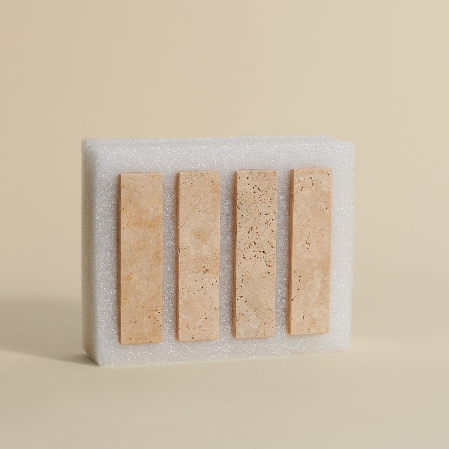 Large Travertine Place Card Holders, Set of 4