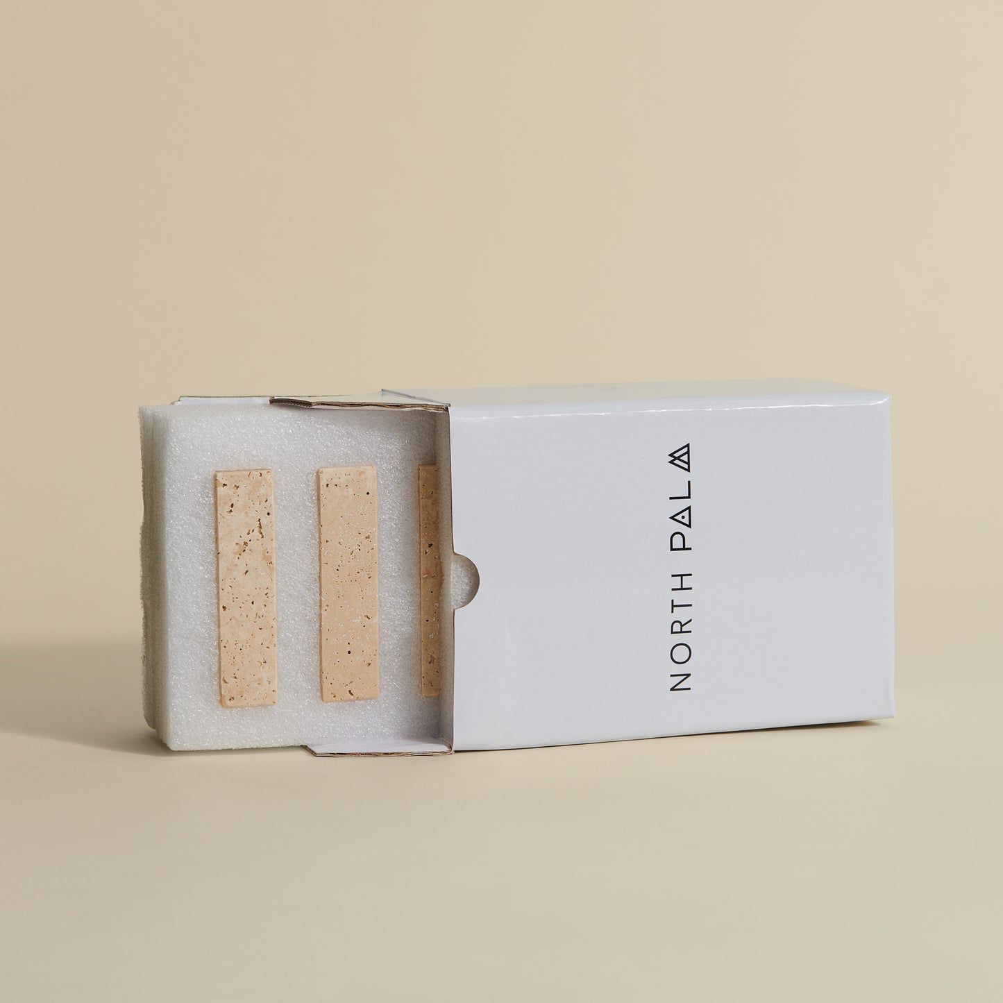 Rectangle Travertine Napkin Rings, Set of 4